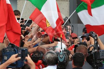 World © Octane Photographic Ltd. Formula 1 – Canadian GP - Race Podium. Scuderia Ferrari SF71-H – Sebastian Vettel. Circuit Gilles Villeneuve, Montreal, Canada. Sunday 10th June 2018.