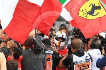 World © Octane Photographic Ltd. Formula 1 – Canadian GP - Race Podium. Scuderia Ferrari SF71-H – Sebastian Vettel. Circuit Gilles Villeneuve, Montreal, Canada. Sunday 10th June 2018.