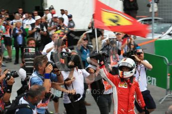 World © Octane Photographic Ltd. Formula 1 – Canadian GP - Race Podium. Scuderia Ferrari SF71-H – Sebastian Vettel. Circuit Gilles Villeneuve, Montreal, Canada. Sunday 10th June 2018.