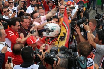 World © Octane Photographic Ltd. Formula 1 – Canadian GP - Race Podium. Scuderia Ferrari SF71-H – Sebastian Vettel. Circuit Gilles Villeneuve, Montreal, Canada. Sunday 10th June 2018.