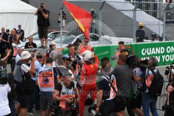 World © Octane Photographic Ltd. Formula 1 – Canadian GP - Race Podium. Scuderia Ferrari SF71-H – Sebastian Vettel. Circuit Gilles Villeneuve, Montreal, Canada. Sunday 10th June 2018.