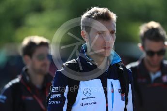 World © Octane Photographic Ltd. Formula 1 – Canadian GP - Paddock. Williams Martini Racing FW41 – Sergey Sirotkin. Circuit Gilles Villeneuve, Montreal, Canada. Friday 8th June 2018.