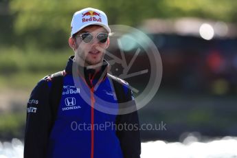 World © Octane Photographic Ltd. Formula 1 – Canadian GP - Paddock. Scuderia Toro Rosso STR13 – Pierre Gasly. Circuit Gilles Villeneuve, Montreal, Canada. Friday 8th June 2018.