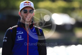 World © Octane Photographic Ltd. Formula 1 – Canadian GP - Paddock. Scuderia Toro Rosso STR13 – Pierre Gasly. Circuit Gilles Villeneuve, Montreal, Canada. Friday 8th June 2018.