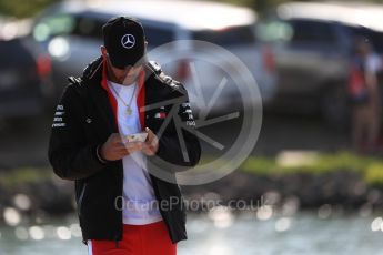 World © Octane Photographic Ltd. Formula 1 – Canadian GP - Paddock. Mercedes AMG Petronas Motorsport AMG F1 W09 EQ Power+ - Lewis Hamilton. Circuit Gilles Villeneuve, Montreal, Canada. Friday 8th June 2018.