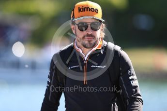 World © Octane Photographic Ltd. Formula 1 – Canadian GP - Paddock. McLaren MCL33 – Fernando Alonso. Circuit Gilles Villeneuve, Montreal, Canada. Sunday 10th June 2018.