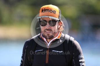 World © Octane Photographic Ltd. Formula 1 – Canadian GP - Paddock. McLaren MCL33 – Fernando Alonso. Circuit Gilles Villeneuve, Montreal, Canada. Sunday 10th June 2018.