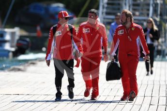 World © Octane Photographic Ltd. Formula 1 – Canadian GP - Paddock. Scuderia Ferrari SF71-H – Kimi Raikkonen. Circuit Gilles Villeneuve, Montreal, Canada. Sunday 10th June 2018.