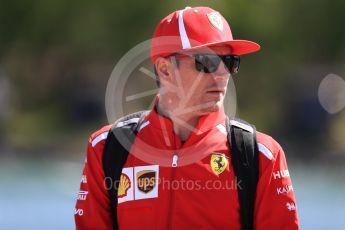 World © Octane Photographic Ltd. Formula 1 – Canadian GP - Paddock. Scuderia Ferrari SF71-H – Kimi Raikkonen. Circuit Gilles Villeneuve, Montreal, Canada. Sunday 10th June 2018.