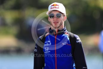 World © Octane Photographic Ltd. Formula 1 – Canadian GP - Paddock. Scuderia Toro Rosso STR13 – Pierre Gasly. Circuit Gilles Villeneuve, Montreal, Canada. Sunday 10th June 2018.