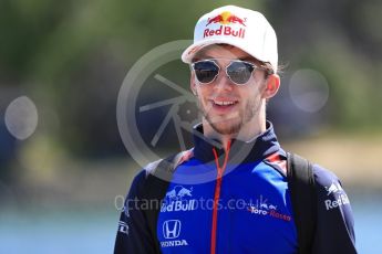 World © Octane Photographic Ltd. Formula 1 – Canadian GP - Paddock. Scuderia Toro Rosso STR13 – Pierre Gasly. Circuit Gilles Villeneuve, Montreal, Canada. Sunday 10th June 2018.