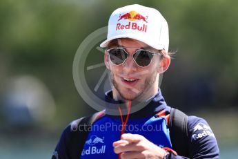 World © Octane Photographic Ltd. Formula 1 – Canadian GP - Paddock. Scuderia Toro Rosso STR13 – Pierre Gasly. Circuit Gilles Villeneuve, Montreal, Canada. Sunday 10th June 2018.