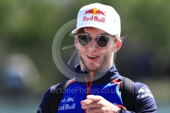 World © Octane Photographic Ltd. Formula 1 – Canadian GP - Paddock. Scuderia Toro Rosso STR13 – Pierre Gasly. Circuit Gilles Villeneuve, Montreal, Canada. Sunday 10th June 2018.