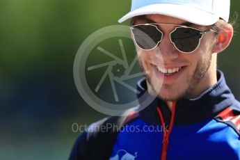 World © Octane Photographic Ltd. Formula 1 – Canadian GP - Paddock. Scuderia Toro Rosso STR13 – Pierre Gasly. Circuit Gilles Villeneuve, Montreal, Canada. Sunday 10th June 2018.