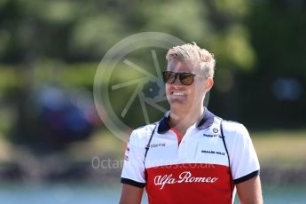 World © Octane Photographic Ltd. Formula 1 – Canadian GP - Paddock. Alfa Romeo Sauber F1 Team C37 – Marcus Ericsson. Circuit Gilles Villeneuve, Montreal, Canada. Sunday 10th June 2018.