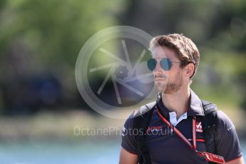 World © Octane Photographic Ltd. Formula 1 – Canadian GP - Paddock. Haas F1 Team VF-18 – Romain Grosjean. Circuit Gilles Villeneuve, Montreal, Canada. Sunday 10th June 2018.