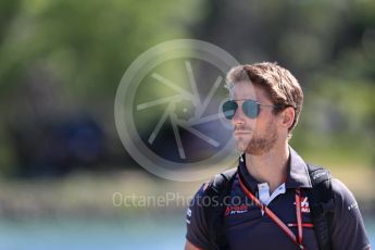 World © Octane Photographic Ltd. Formula 1 – Canadian GP - Paddock. Haas F1 Team VF-18 – Romain Grosjean. Circuit Gilles Villeneuve, Montreal, Canada. Sunday 10th June 2018.