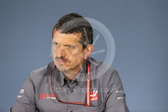 World © Octane Photographic Ltd. Formula 1 - Canadian GP - Friday FIA Team Press Conference. Guenther Steiner - Team Principal of Haas F1 Team. Circuit Gilles Villeneuve, Montreal, Canada. Friday 8th June 2018.