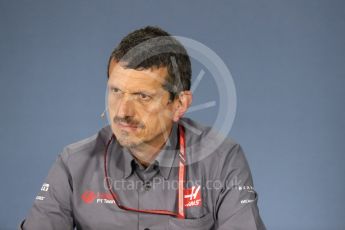 World © Octane Photographic Ltd. Formula 1 - Canadian GP - Friday FIA Team Press Conference. Guenther Steiner  - Team Principal of Haas F1 Team. Circuit Gilles Villeneuve, Montreal, Canada. Friday 8th June 2018.