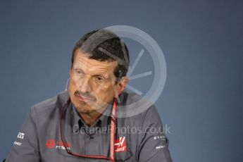 World © Octane Photographic Ltd. Formula 1 - Canadian GP - Friday FIA Team Press Conference. Guenther Steiner - Team Principal of Haas F1 Team. Circuit Gilles Villeneuve, Montreal, Canada. Friday 8th June 2018.