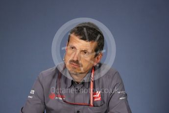 World © Octane Photographic Ltd. Formula 1 - Canadian GP - Friday FIA Team Press Conference. Guenther Steiner  - Team Principal of Haas F1 Team. Circuit Gilles Villeneuve, Montreal, Canada. Friday 8th June 2018.