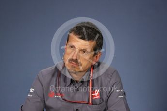 World © Octane Photographic Ltd. Formula 1 - Canadian GP - Friday FIA Team Press Conference. Guenther Steiner - Team Principal of Haas F1 Team. Circuit Gilles Villeneuve, Montreal, Canada. Friday 8th June 2018.