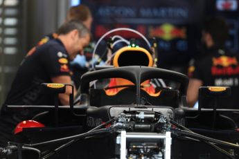 World © Octane Photographic Ltd. Formula 1 – Canadian GP - Thursday Pit Lane. Aston Martin Red Bull Racing TAG Heuer RB14. Circuit Gilles Villeneuve, Montreal, Canada. Thursday 7th June 2018.