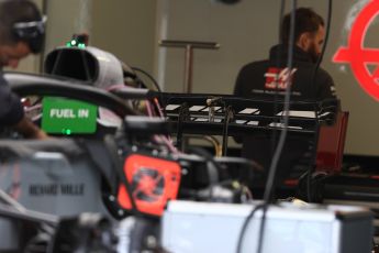 World © Octane Photographic Ltd. Formula 1 – Canadian GP - Thursday Pit Lane. Haas F1 Team VF-18. Circuit Gilles Villeneuve, Montreal, Canada. Thursday 7th June 2018.