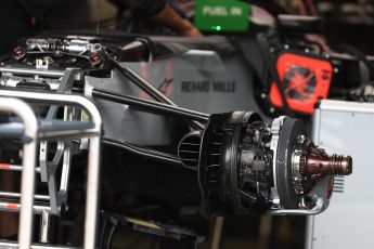 World © Octane Photographic Ltd. Formula 1 – Canadian GP - Thursday Pit Lane. Haas F1 Team VF-18. Circuit Gilles Villeneuve, Montreal, Canada. Thursday 7th June 2018.