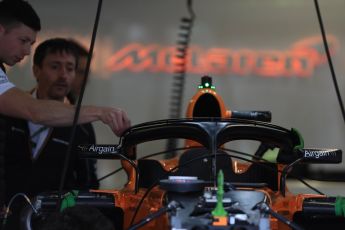 World © Octane Photographic Ltd. Formula 1 – Canadian GP - Thursday Pit Lane. McLaren MCL33. Circuit Gilles Villeneuve, Montreal, Canada. Thursday 7th June 2018.