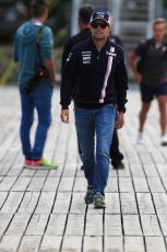 World © Octane Photographic Ltd. Formula 1 – Canadian GP - Paddock. Sahara Force India VJM11 - Sergio Perez. Circuit Gilles Villeneuve, Montreal, Canada. Thursday 7th June 2018.