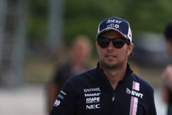 World © Octane Photographic Ltd. Formula 1 – Canadian GP - Paddock. Sahara Force India VJM11 - Sergio Perez. Circuit Gilles Villeneuve, Montreal, Canada. Thursday 7th June 2018.