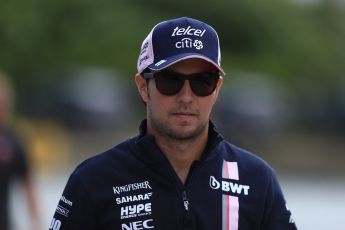 World © Octane Photographic Ltd. Formula 1 – Canadian GP - Paddock. Sahara Force India VJM11 - Sergio Perez. Circuit Gilles Villeneuve, Montreal, Canada. Thursday 7th June 2018.