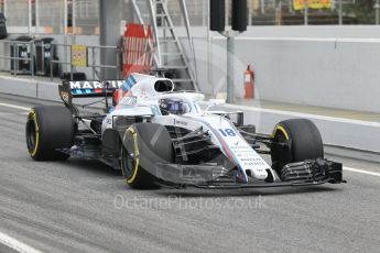 World © Octane Photographic Ltd. Formula 1 – Winter Test 1. Williams Martini Racing FW41 – Lance Stroll. Circuit de Barcelona-Catalunya, Spain. Monday 26th February 2018.