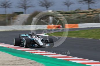 World © Octane Photographic Ltd. Formula 1 – Winter Test 1. Mercedes AMG Petronas Motorsport AMG F1 W09 EQ Power+ - Lewis Hamilton. Circuit de Barcelona-Catalunya, Spain. Monday 26th February 2018.