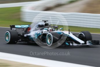 World © Octane Photographic Ltd. Formula 1 – Winter Test 1. Mercedes AMG Petronas Motorsport AMG F1 W09 EQ Power+ - Lewis Hamilton. Circuit de Barcelona-Catalunya, Spain. Monday 26th February 2018.