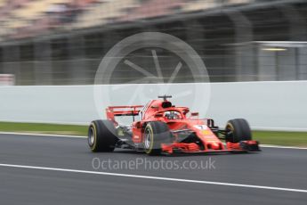 World © Octane Photographic Ltd. Formula 1 – Winter Test 1. Scuderia Ferrari SF71-H – Kimi Raikkonen, Circuit de Barcelona-Catalunya, Spain. Monday 26th February 2018.