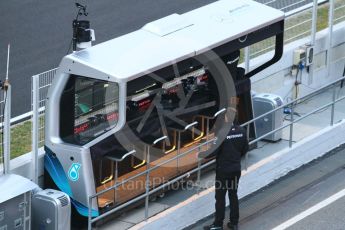 World © Octane Photographic Ltd. Formula 1 – Winter Test 1. Mercedes AMG Petronas Motorsport pit wall. Circuit de Barcelona-Catalunya, Spain. Monday 26th February 2018.