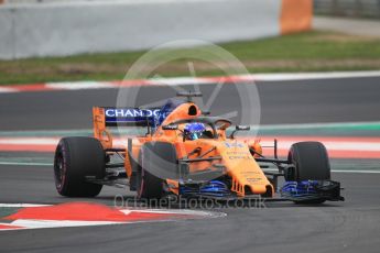 World © Octane Photographic Ltd. Formula 1 – Winter Test 1. McLaren MCL33 – Fernando Alonso. Circuit de Barcelona-Catalunya, Spain. Monday 26th February 2018.