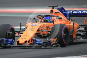 World © Octane Photographic Ltd. Formula 1 – Winter Test 1. McLaren MCL33 – Fernando Alonso. Circuit de Barcelona-Catalunya, Spain. Monday 26th February 2018.