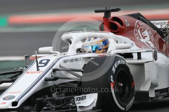 World © Octane Photographic Ltd. Formula 1 – Winter Test 1. Alfa Romeo Sauber F1 Team C37 – Marcus Ericsson. Circuit de Barcelona-Catalunya, Spain. Monday 26th February 2018.