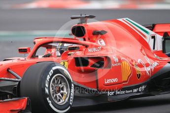 World © Octane Photographic Ltd. Formula 1 – Winter Test 1. Scuderia Ferrari SF71-H – Kimi Raikkonen, Circuit de Barcelona-Catalunya, Spain. Monday 26th February 2018.