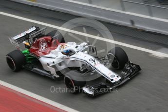 World © Octane Photographic Ltd. Formula 1 – Winter Test 1. Alfa Romeo Sauber F1 Team C37 – Marcus Ericsson. Circuit de Barcelona-Catalunya, Spain. Monday 26th February 2018.