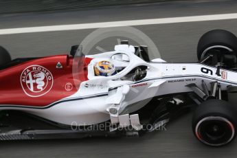 World © Octane Photographic Ltd. Formula 1 – Winter Test 1. Alfa Romeo Sauber F1 Team C37 – Marcus Ericsson. Circuit de Barcelona-Catalunya, Spain. Monday 26th February 2018.