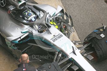 World © Octane Photographic Ltd. Formula 1 – Winter Test 1. Mercedes AMG Petronas Motorsport AMG F1 W09 EQ Power+ - Valtteri Bottas. Circuit de Barcelona-Catalunya, Spain. Monday 26th February 2018.