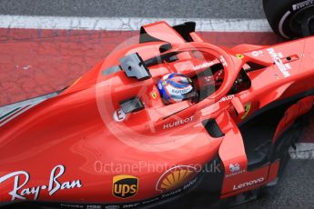 World © Octane Photographic Ltd. Formula 1 – Winter Test 1. Scuderia Ferrari SF71-H – Kimi Raikkonen, Circuit de Barcelona-Catalunya, Spain. Monday 26th February 2018.