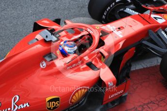 World © Octane Photographic Ltd. Formula 1 – Winter Test 1. Scuderia Ferrari SF71-H – Kimi Raikkonen, Circuit de Barcelona-Catalunya, Spain. Monday 26th February 2018.