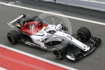 World © Octane Photographic Ltd. Formula 1 – Winter Test 1. Alfa Romeo Sauber F1 Team C37 – Marcus Ericsson, Circuit de Barcelona-Catalunya, Spain. Monday 26th February 2018.