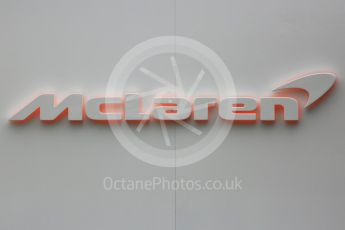 World © Octane Photographic Ltd. Formula 1 – Winter Test 1. McLaren logo. Circuit de Barcelona-Catalunya, Spain. Monday 26th February 2018.
