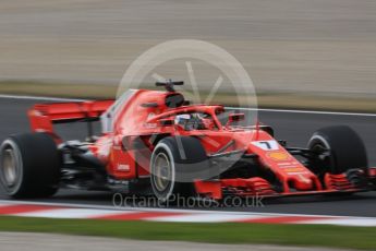 World © Octane Photographic Ltd. Formula 1 – Winter Test 1. Scuderia Ferrari SF71-H – Kimi Raikkonen, Circuit de Barcelona-Catalunya, Spain. Monday 26th February 2018.